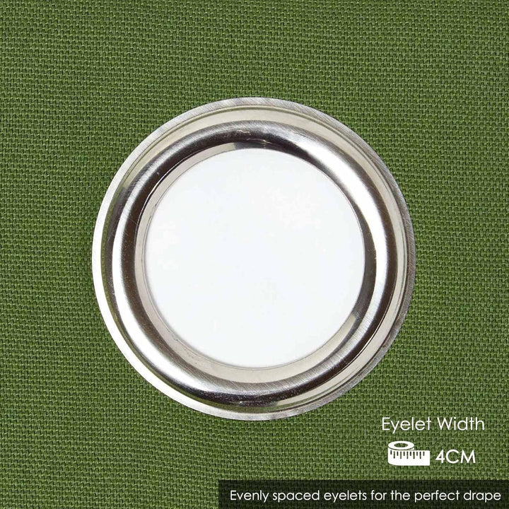 Homescapes 2er Set eifarbige Ösen Gardinen je B137 x L182 cm aus 100% Baumwolle, blickdichte Vorhäng