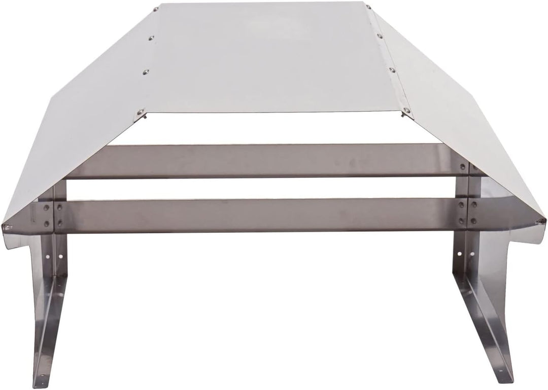 Mähroboter-Garage HWC-L43, Dach Unterstand für Rasenmäher, Metall 40x59x69cm - Edelstahl, Edelstahl