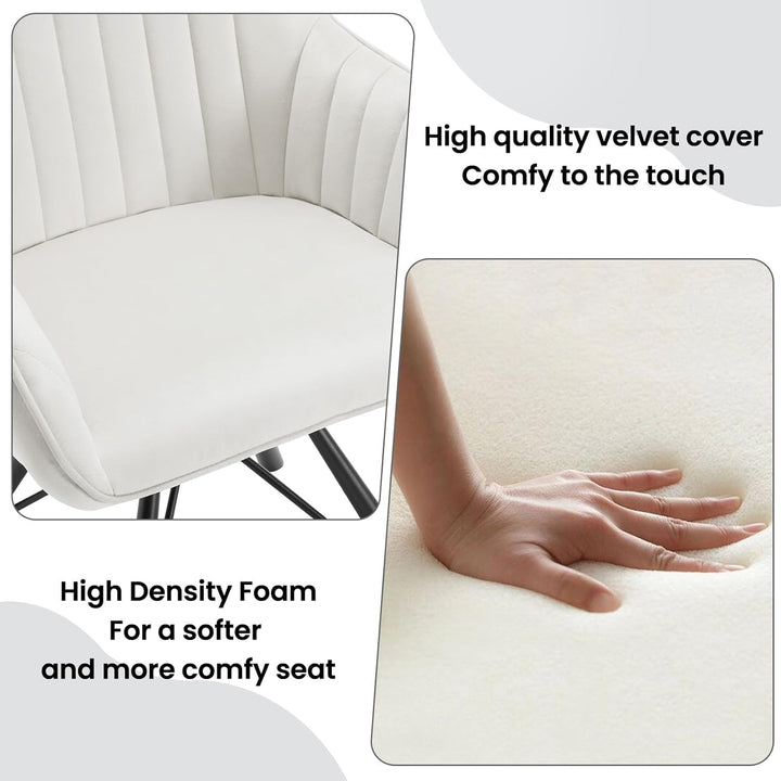WOLTU Esszimmerstühle drehbar 2er Set, Samt Stuhl Esszimmer, Sessel Wohnzimmer, Drehstuhl, Küchenstu