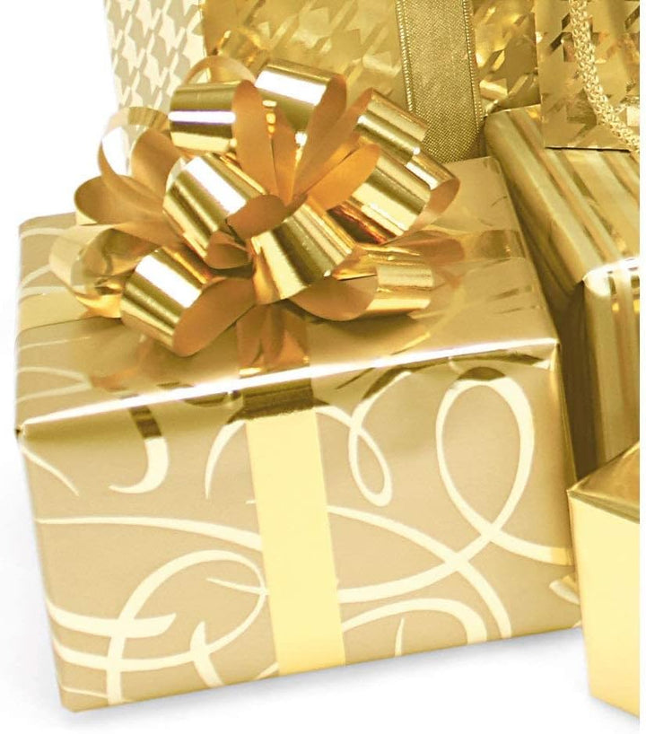 Clairefontaine 211892C Geschenkpapier Premium (50x0,70m, 80g/qm mit PP-Film) 1 Rolle Arabesque Gold