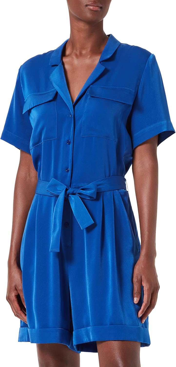 BOSS Damen C_danura Dress 36 Open Blue, 36 Open Blue