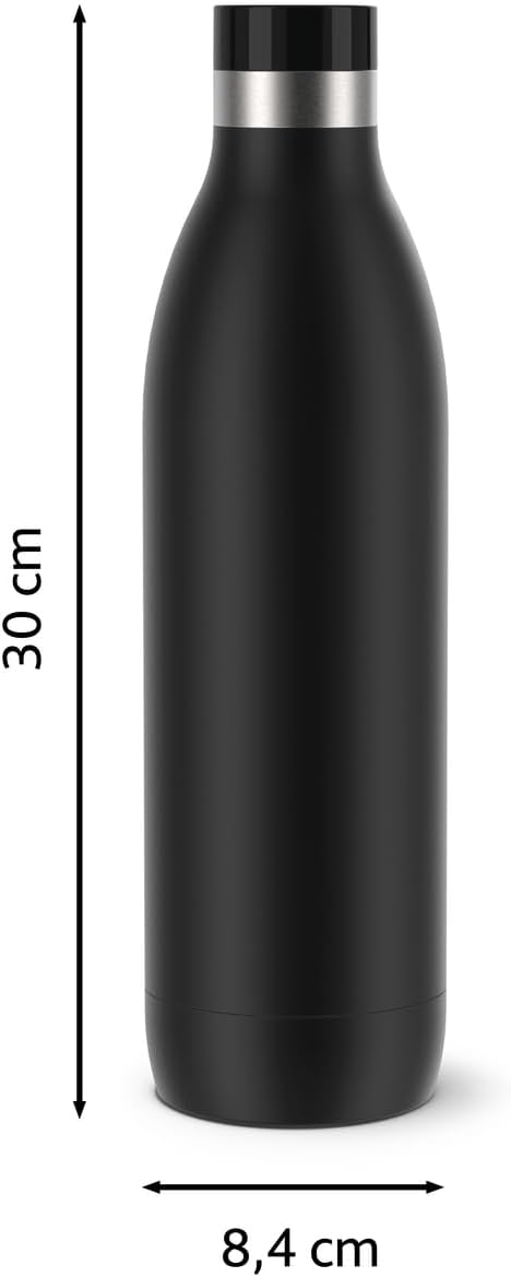 Emsa Bludrop Isolier-Trinkflasche, wiederverwendbar, Edelstahl, nachhaltig, Pulverbeschichtung, 360°