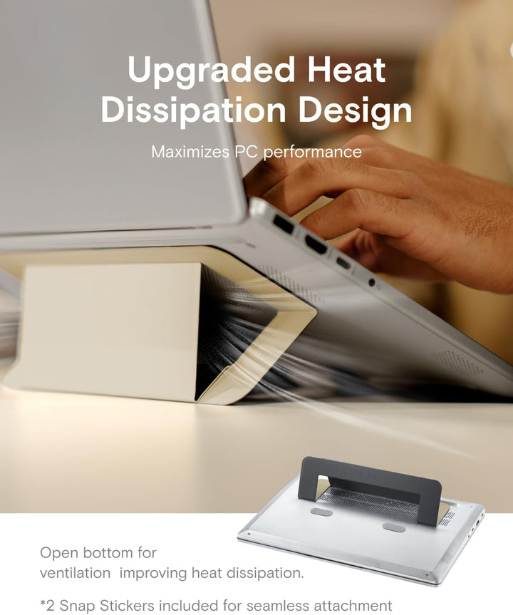 MOFT Invisible Airflow Laptopständer, mit Offenem Design für Wärmeableitung, Einstellbare Doppelwink