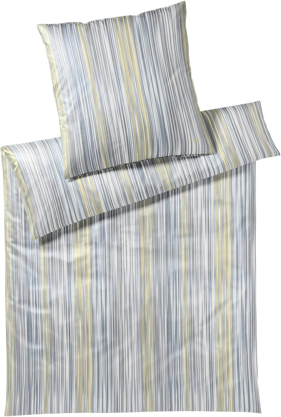 Joop! Bettwäsche Pinstripe Lemon 1 Bettbezug 135 x 200 cm + 1 Kissenbezug 80 x 80 cm, 1 Bettbezug 13