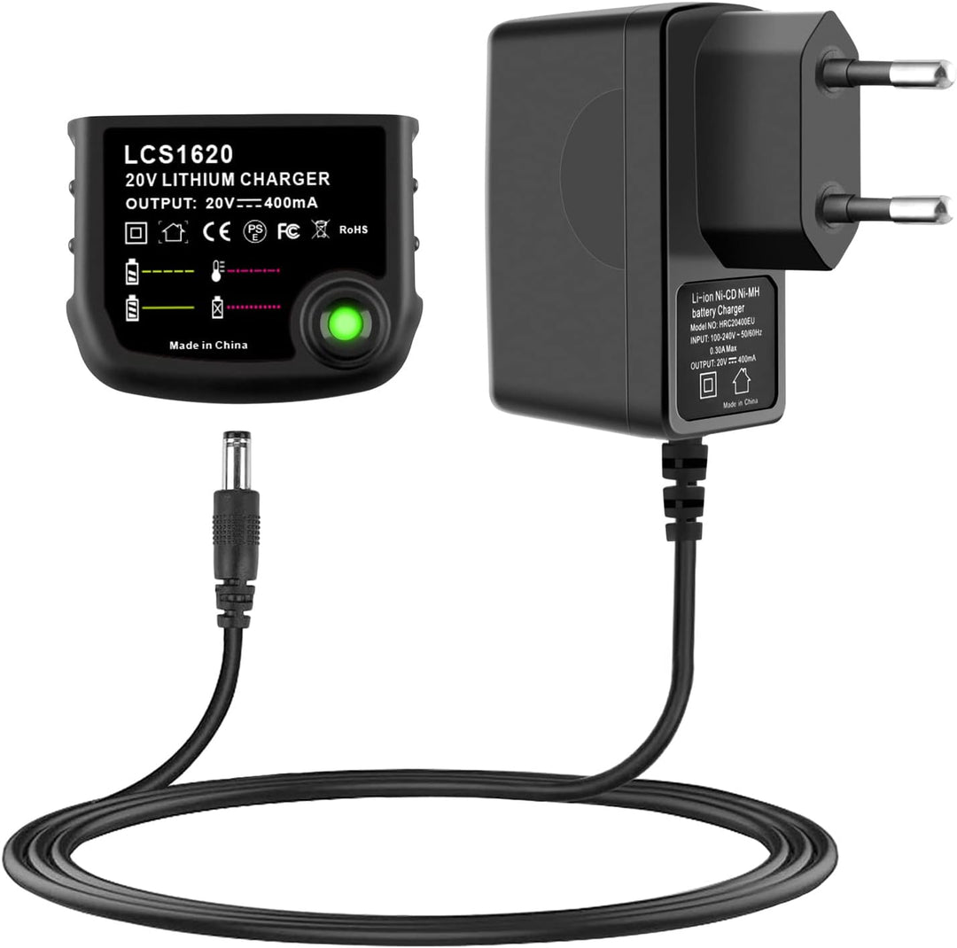 ADVTRONICS 18V/20V Ladegerät Kompatibel mit Black & Decker 18V/20V Lithium-Akku BL2018 BL2018-XJ BL1