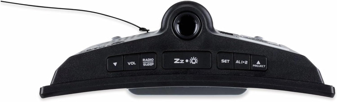 ROXX Radiowecker UKW Radio mit Projektion Jumbo Display 2 Weckzeiten Uhrenradio CR302P