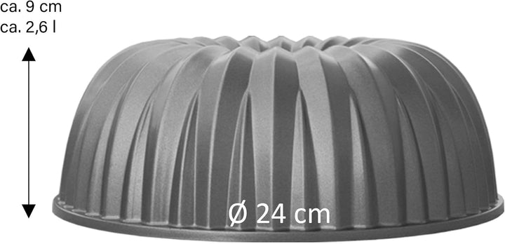 STONELINE® Gugelhupf Backform, 24,5 cm, Aluguss, Antihaftbeschichtung mit echten Steinpartikeln, Kuc