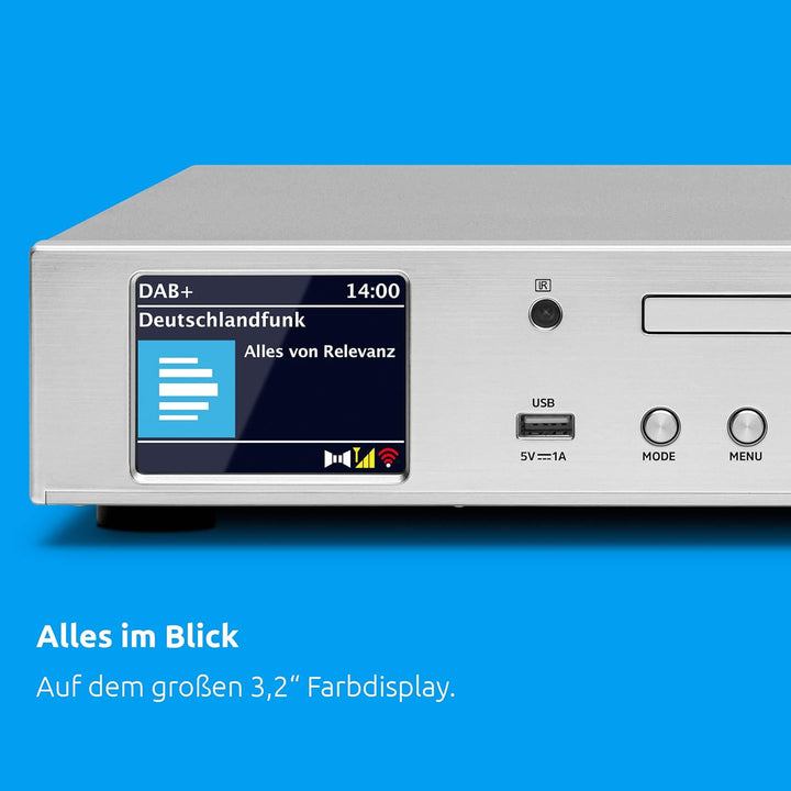 TechniSat DIGITRADIO 143 CD (V3) – Digital HiFi-Tuner, Internetradio (DAB+, UKW, Bluetooth-Audiostre