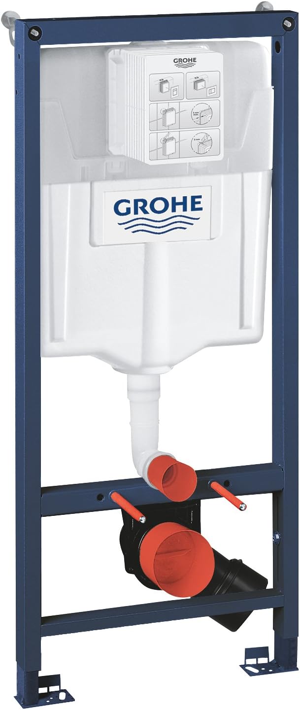 Grohe Rapid SL Intallationssystem für Wand-WC mit Wandhalter, 1.13 m 1.13 m mit Wandhalterungen, 1.1