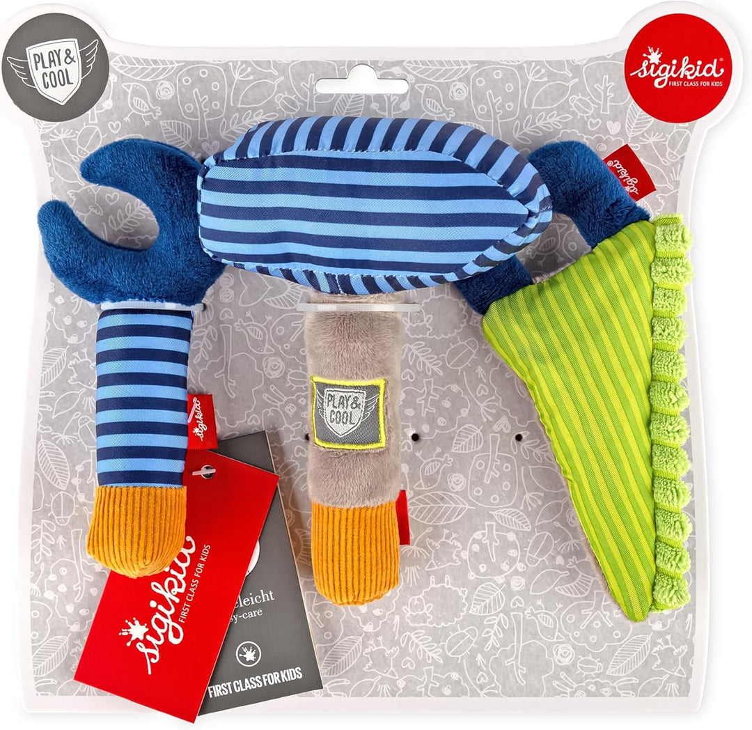 SIGIKID 41676 Greifling Werkzeug Set Play & Cool Mädchen und Jungen Babyspielzeug empfohlen ab Gebur