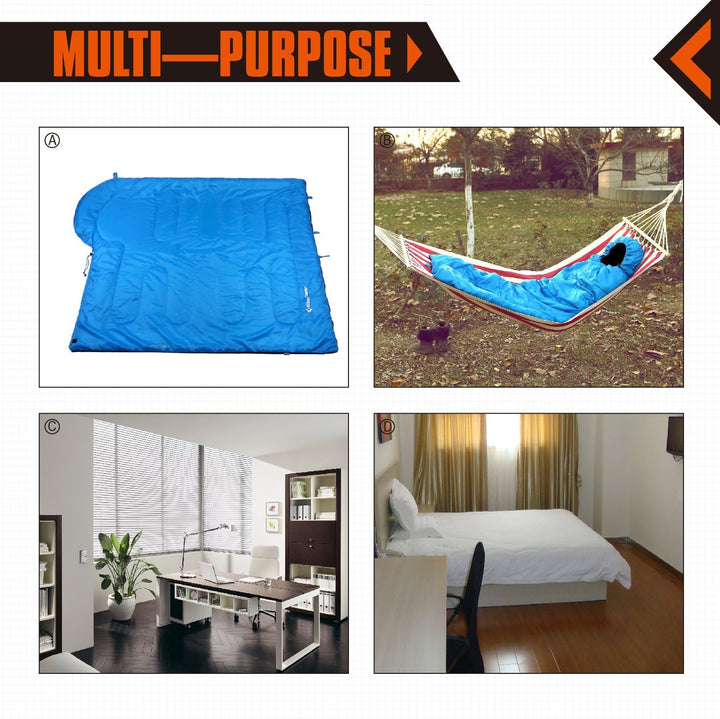 KingCamp Oasis Schlafsack, 3 Jahreszeiten, warm, bequem, leicht, tragbar, mit Kapuze, für drinnen un