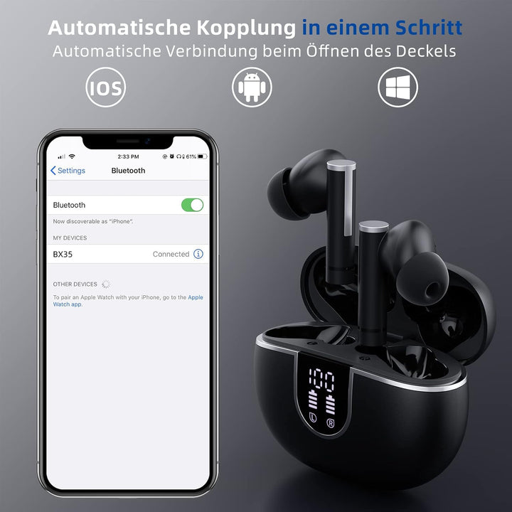 Ulfsaar Bluetooth Kopfhörer, 2023 Neue Kopfhörer Kabellos Bluetooth 5.3 mit HD Mikrofon HiFi Stereo