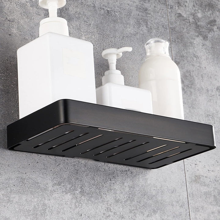 Bad-Regal-Lagerung, Wandhalterung Edelstahl Halter Abflussregal Regal, Combo Organizer Korb für Bad