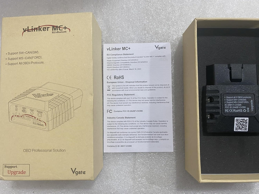 vLinker MC+ Mini Bluetooth OBD II Scanner Adapter Auto Diagnose Scan Tool und Codeleser fĂŒr iPhone u