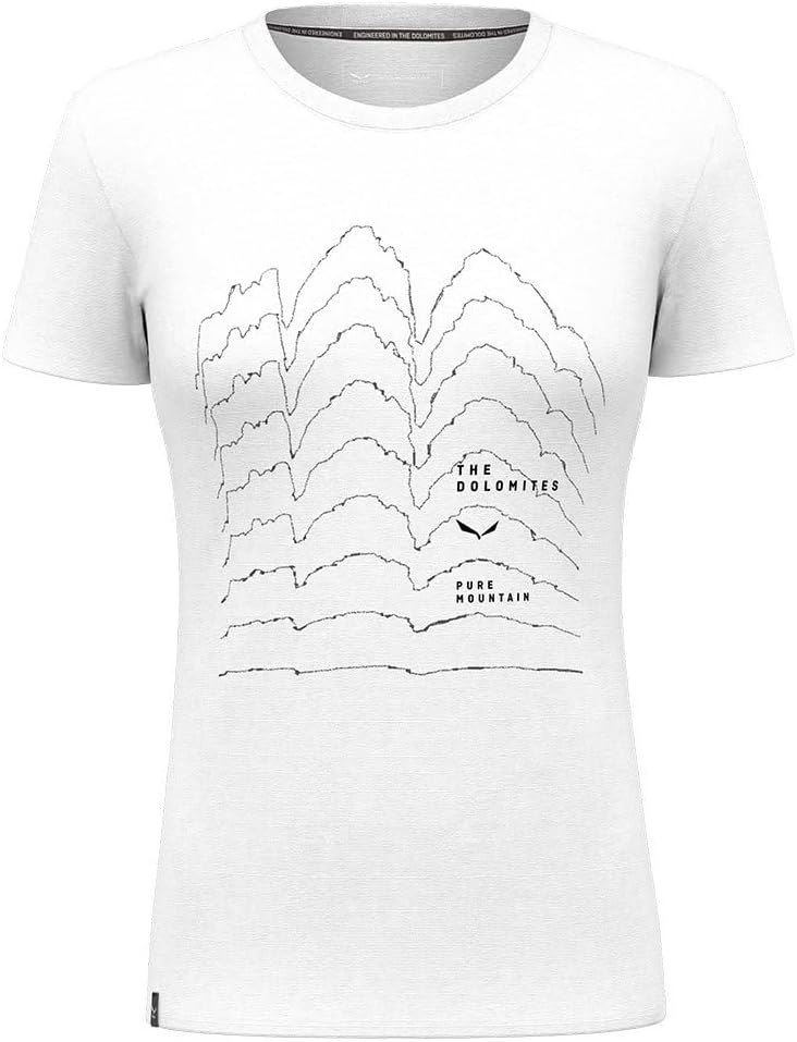 Salewa Damen Pure Skyline Dry W T-Shirt. Tshirt XL Weiss, XL Weiss