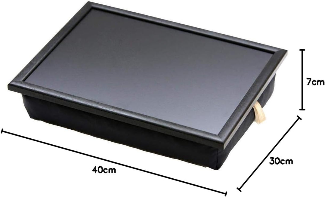 Andrew´s Knietablett Laptray mit Kissen Tablett für Laptop Schwarz Uni