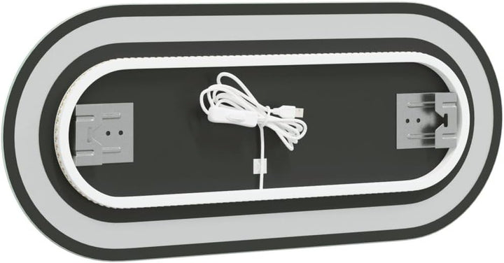 vidaXL LED Badspiegel, Spiegel für Badezimmer, Badezimmerspiegel Wandmontage mit 1 Haken, Wandspiege