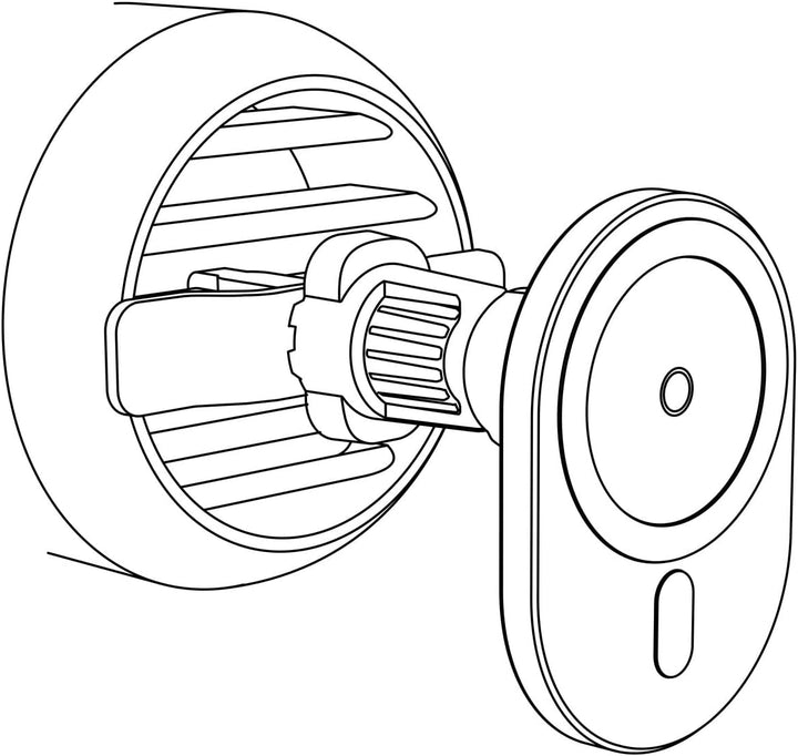 Hama Auto Ladegerät, Kfz Handy Ladegerät 15 Watt kabellos für iPhone (Magnetisch laden, Ladeadapter