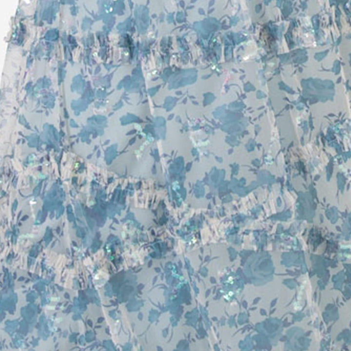 Lovedrobe Damen Womens Plus Size Maxi Dress for Ladies Short Flutter Sleeve Ruffle Pull On High Wais