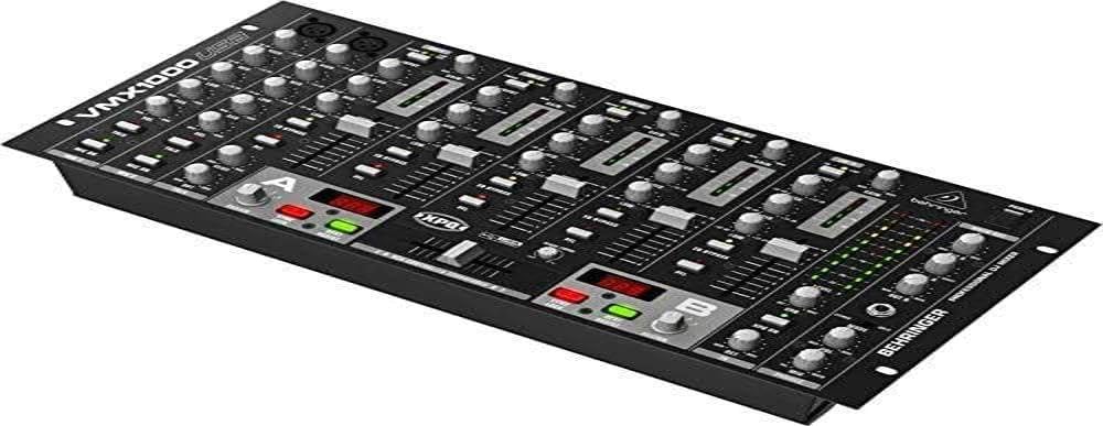 Behringer PRO MIXER VMX1000USB Professioneller 7-Kanal-Rackmount-DJ-Mixer mit USB/Audio-Schnittstell