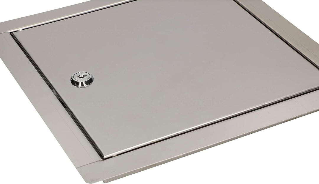 KOTARBAU® Revisionsklappe Grösse 40x40cm mit Schlüssel Edelstahl Silber für Revisionsschächte, 40x40