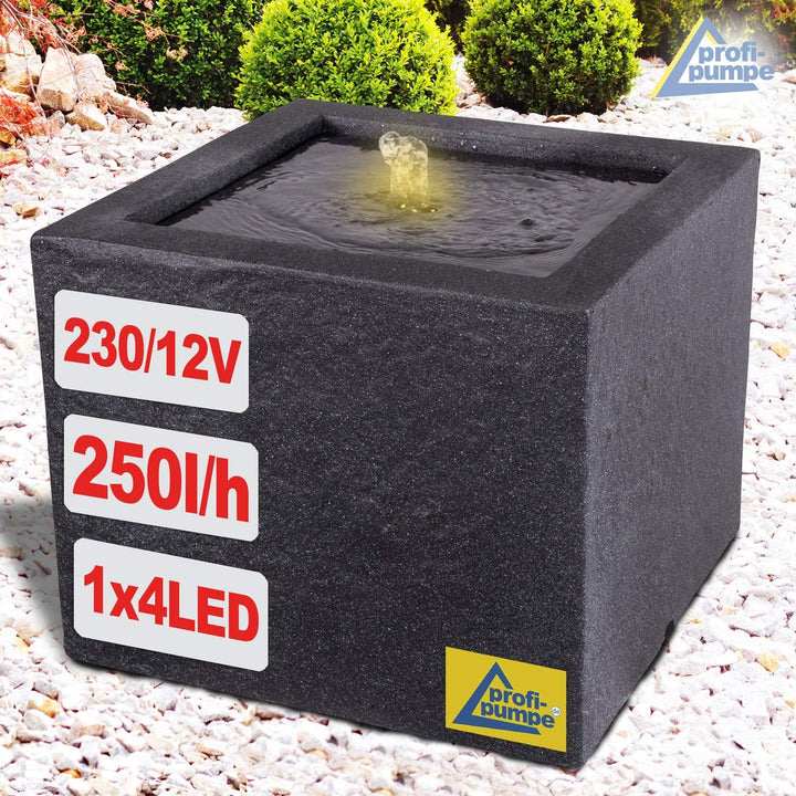 Gartenbrunnen Brunnen Zierbrunnen Zimmerbrunnen Springbrunnen Brunnen mit LED-Licht 230V Wasserfall