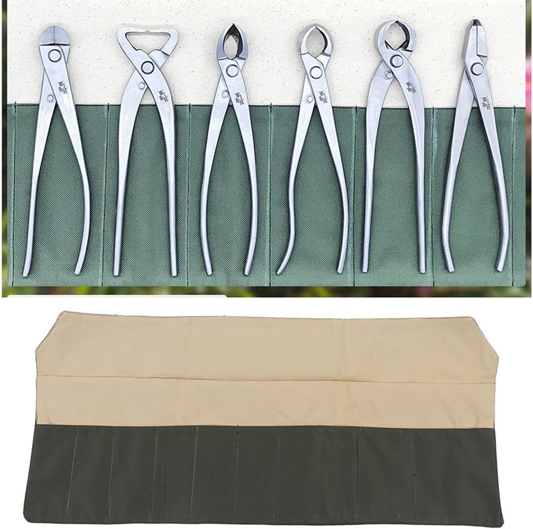 Nikou Gartenwerkzeug Set Bonsai-Werkzeugtasche, Wasserdichte Canvas-Multifunktions-Kompakt-Bonsai-We