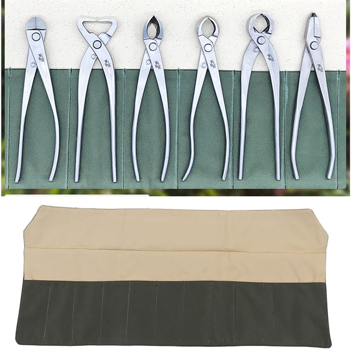 Nikou Gartenwerkzeug Set Bonsai-Werkzeugtasche, Wasserdichte Canvas-Multifunktions-Kompakt-Bonsai-We