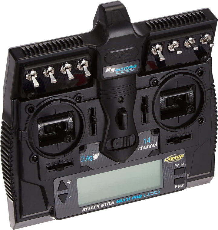Carson 500501004 FS Reflex Stick Multi PRO LCD 2.4 GHz – 14-Kanal-Fernsteueranlage & 500501540 Model