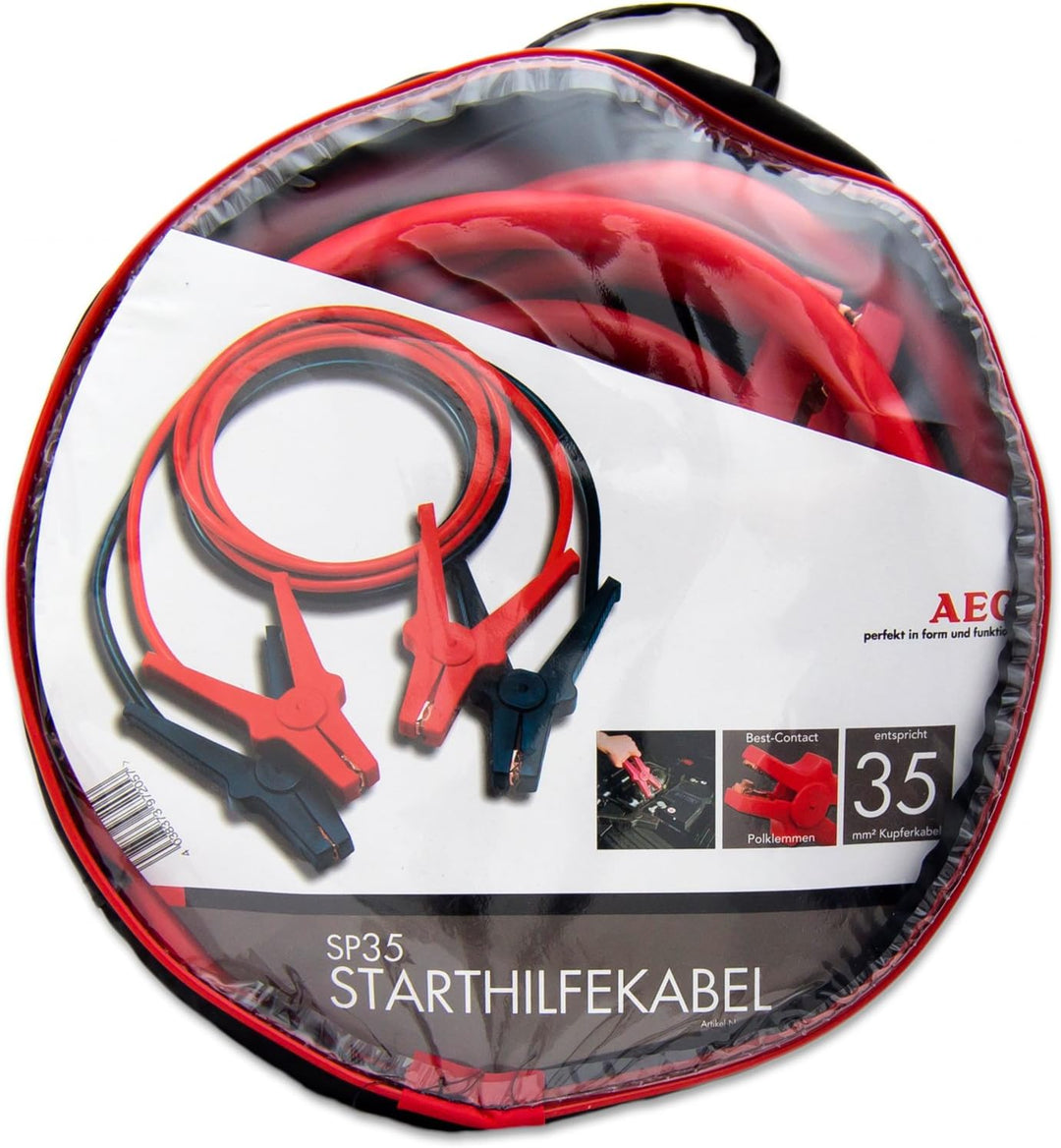 AEG Starthilfekabel 97205 SP 35 Alu-Tec, für 12 Volt und 24 Volt, in Aufbewahrungstasche, DIN 72553,
