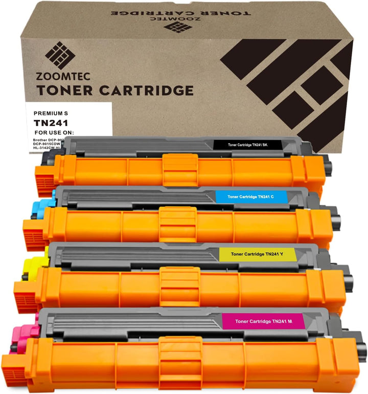 ZOOMTEC Tonerkassetten TN241 TN242 TN245 TN246 für Brother Laserdruckern HL-3140CW DCP-9020CDW MFC-9