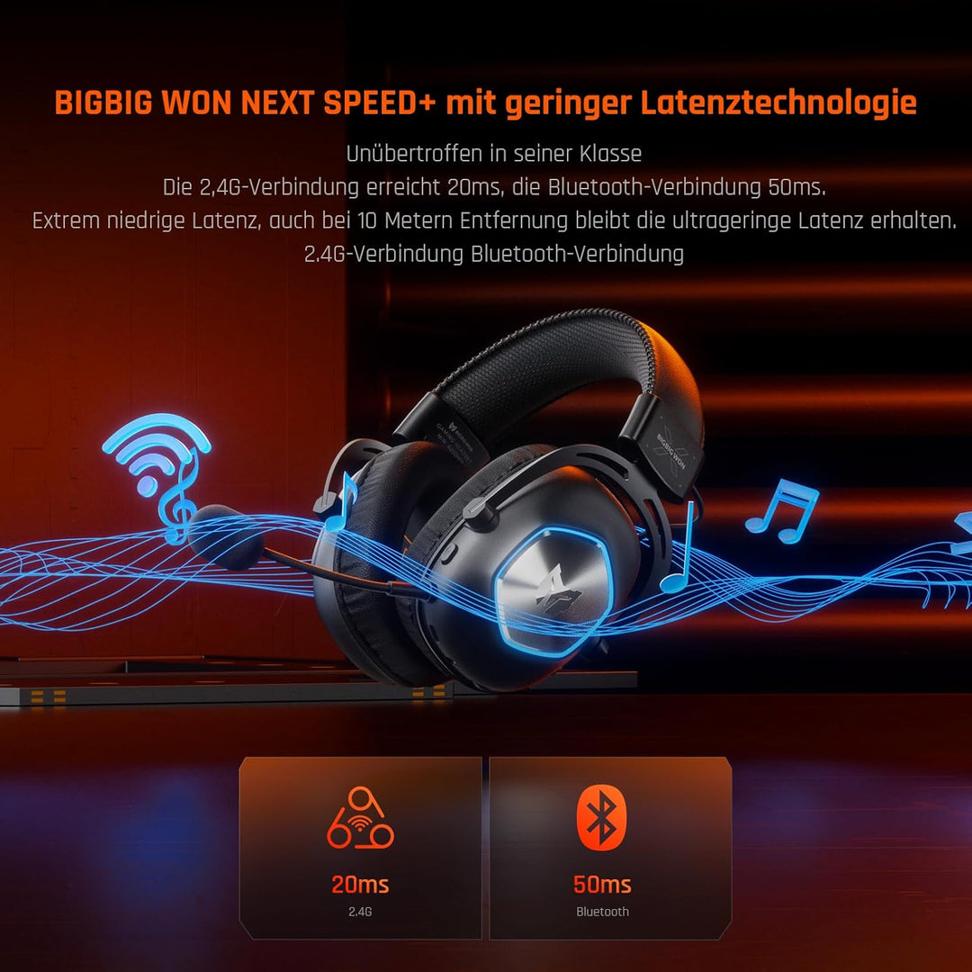 Black Shark BIGBIG Won Gaming-Headset, Surround Sound, Noise Cancelling, Bügelmikrofon mit Flip-Stum