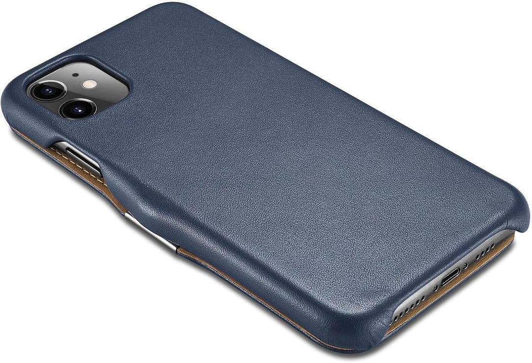 Mobiskin Hülle kompatibel mit Apple iPhone 11 (6,1 Zoll), Handyhülle mit echtem Leder, Case, Schutzh