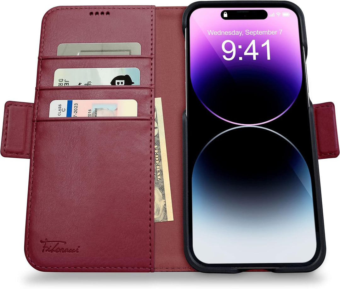 Dreem Fibonacci iPhone 14 Plus Brieftaschen-Etui / 2-in-1 stossfestes Etui und abnehmbares Folio aus