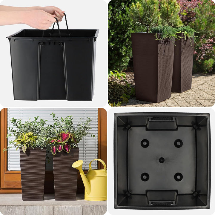 KADAX Blumentopf, Blumenkübel aus Kunststoff, Pflanzkübel für Blumen, Innen- und Aussenbereich, Gart