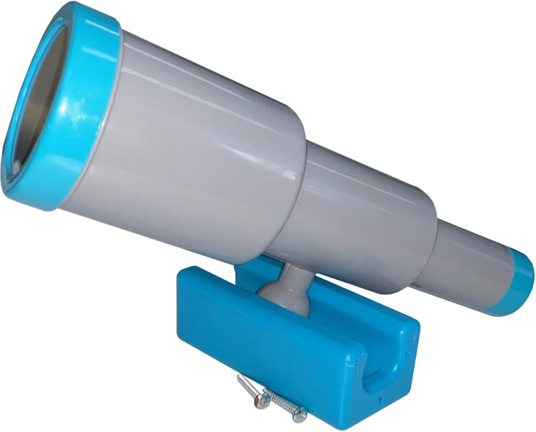Grosses Teleskop Fernrohr für Spieltürme, (grau/blau), grau/blau