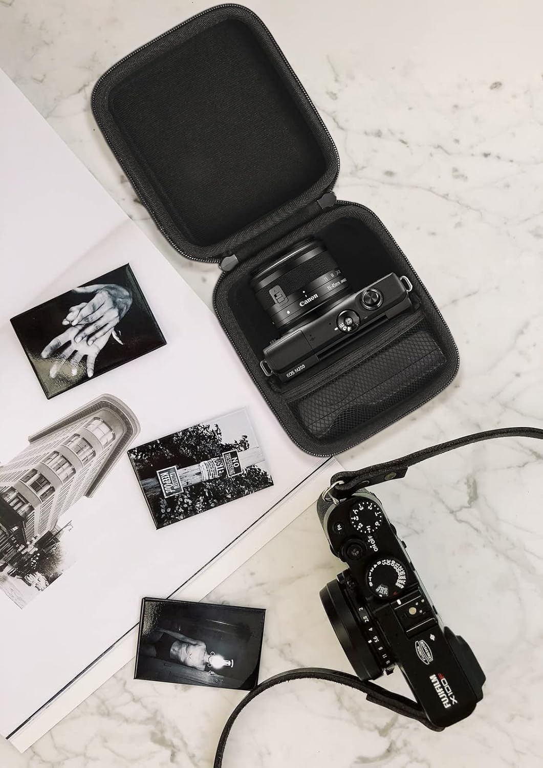 co2CREA case Harte Kameratasche Etui Tasche für Canon EOS M200 Systemkamera, Nur Hülle, für Canon EO