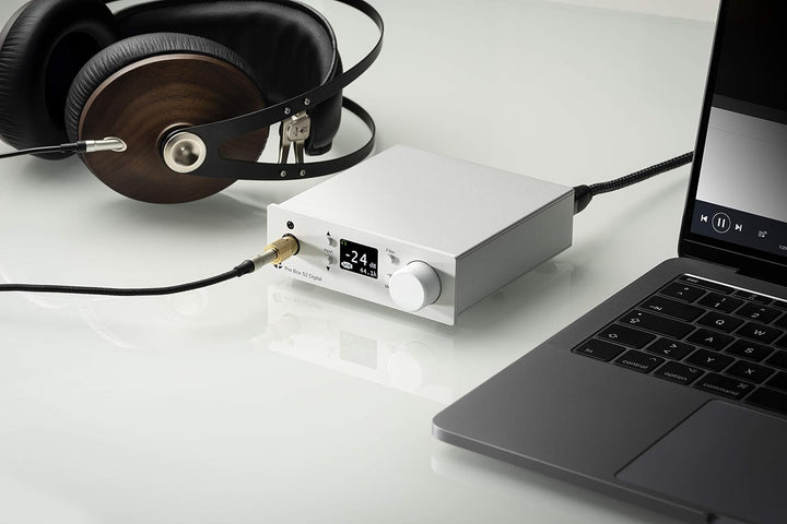 Pro-Ject Pre Box S2 Digital, Audiophiler Stereo Vorverstärker (Silber), Silber