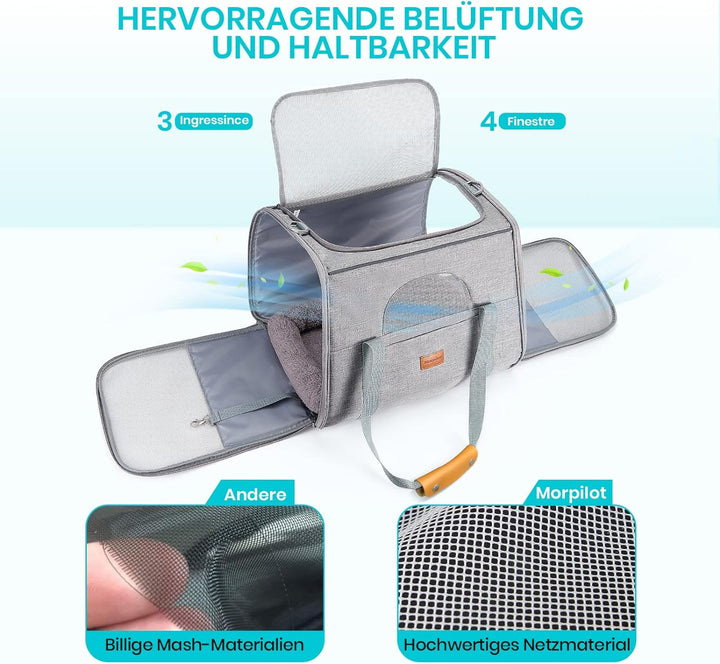Morpilot Transportbox Katze Katzen transportboxen, Faltbare katzentasche transporttasche, hundetrage