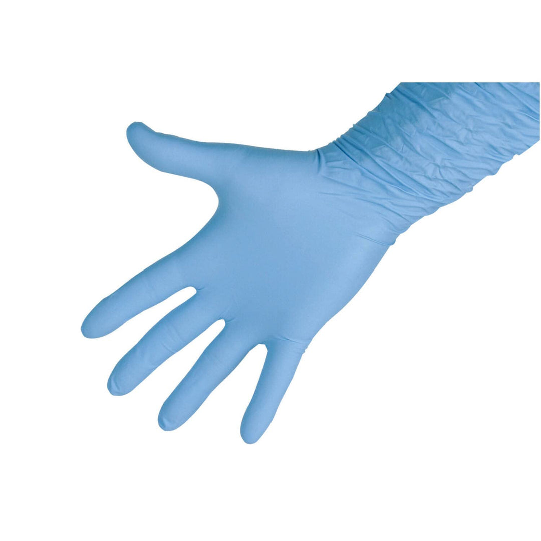 Kerbl 15327 Nitrile Premium Einmalhandschuhe, 30cm Länge, L, 50 Stück