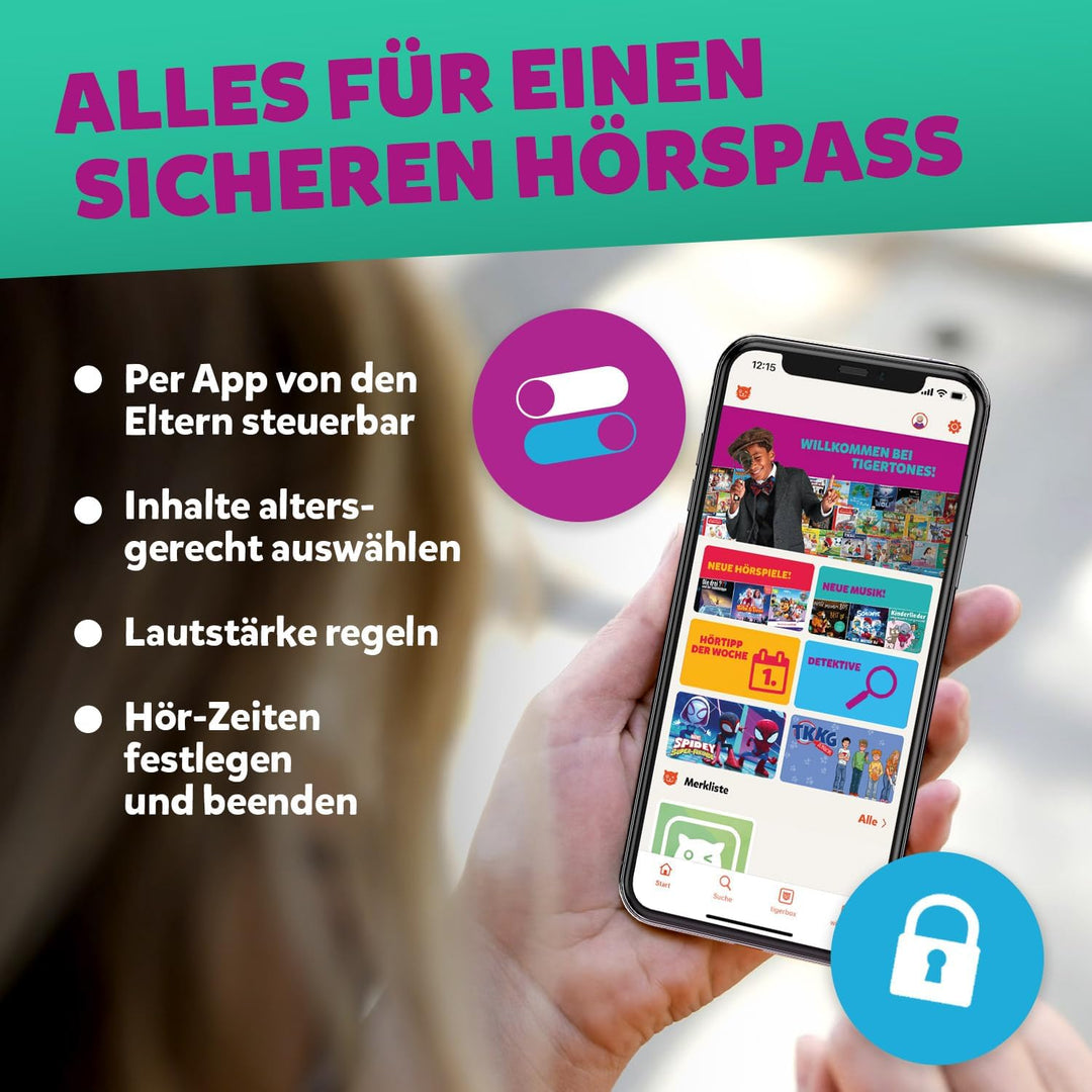 tigermedia tigerbox Touch Plus grün mit extra Langer Akkulaufzeit und Bluetooth Kopfhöreranschluss,