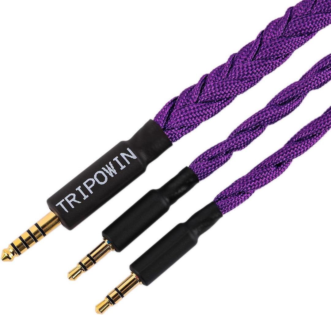 Linsoul Tripowin GranVia Upgraded OFC hohe Reinheit Kopfhörer Audio Ersatzkabel, Dual 3.5mm Stecker