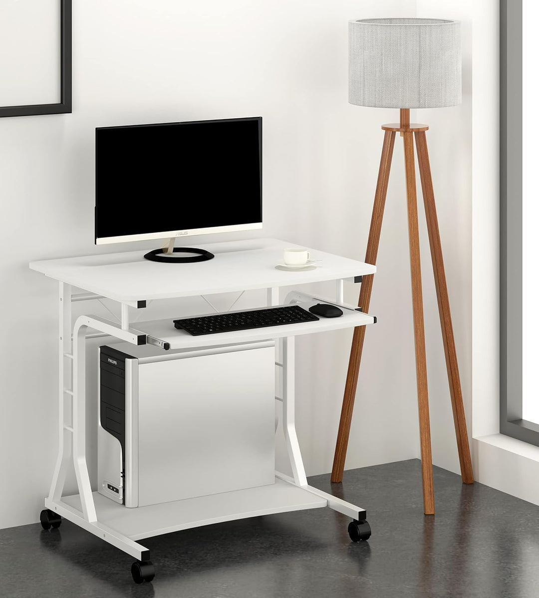 SixBros. Computerschreibtisch Weiss - CT-3791AM/8417