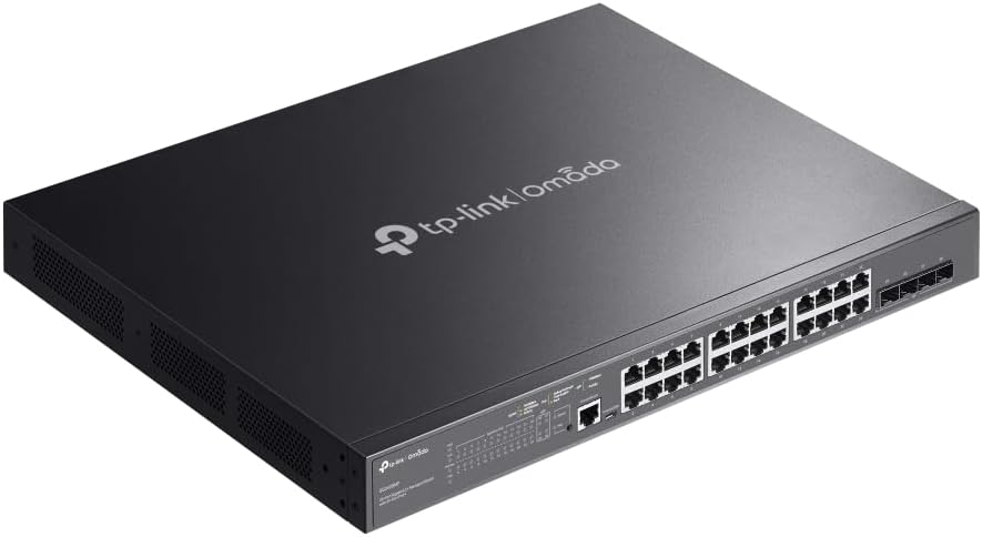 TP-Link TL-SG3428MP 28-Port Gigabit L2+ Managed Switch mit 24 PoE+ Ports (384 Watt, Zentrales Cloud-