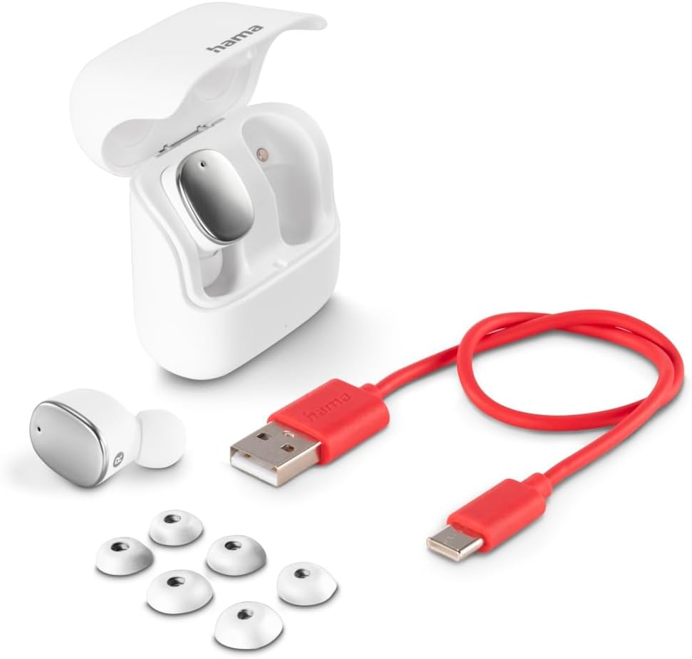 Hama Bluetooth Kopfhörer "Spirit Pure" (In Ear Kopfhörer mit Mikrofon, True Wireless Earbuds mit Lad