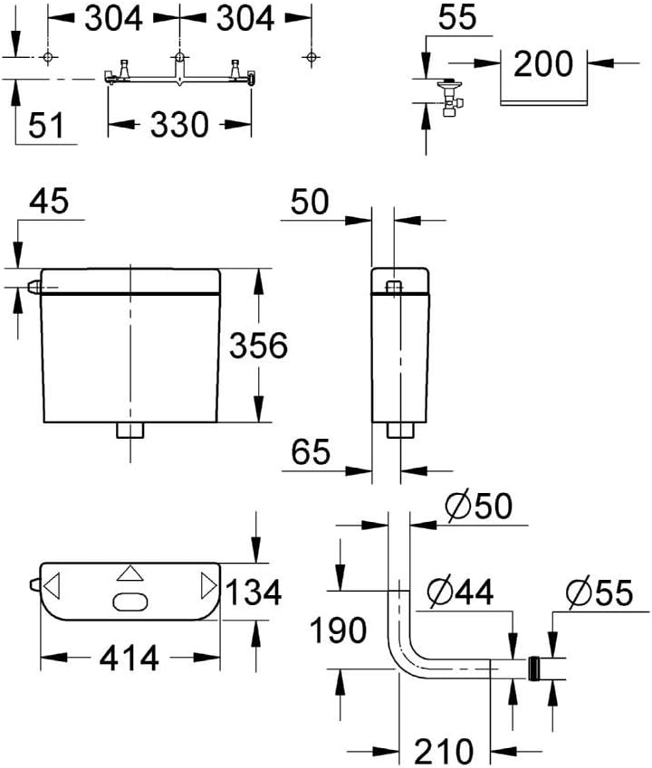 Grohe Spülkasten für WC, 37355SH0