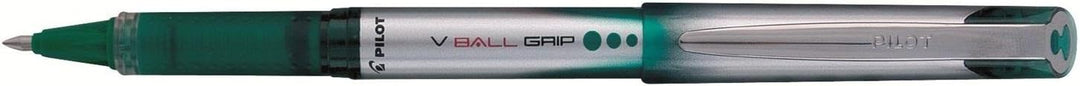 Pilot V-Ball Grip Tintenroller Spitze Metall 0,7 mm Flüssigtinte + Grip Komfort 12 Stück verte, vert