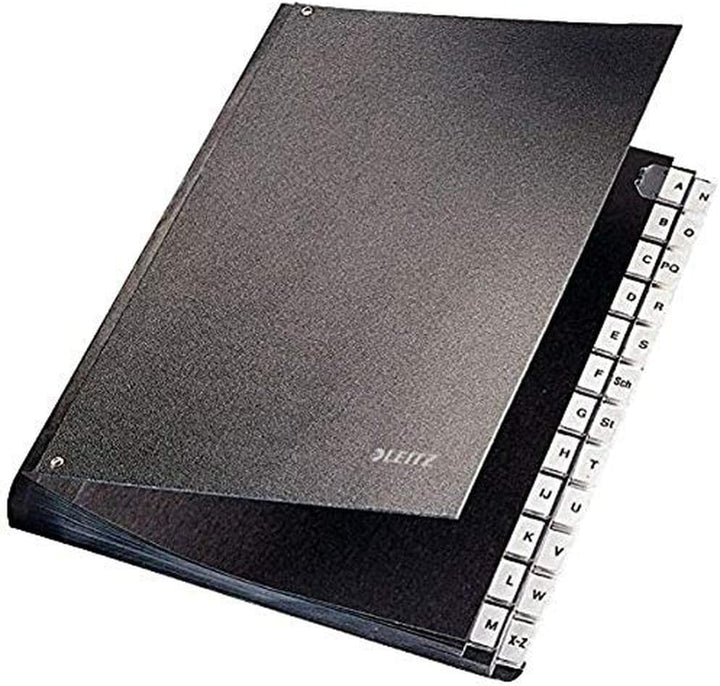 Leitz Ordnungsmappe 58250195 Ordner, A-Z, Anzahl der Abteilungen 24, Schwarz