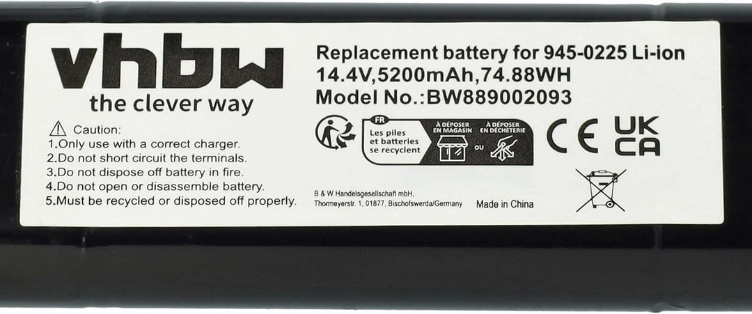 vhbw Akku kompatibel mit Neato Botvac D5+, D6, D303, D502, Connected, D3+, D4, D503, D301, D5, D3, D