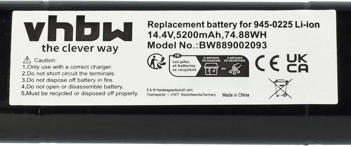 vhbw Akku kompatibel mit Neato Botvac D5+, D6, D303, D502, Connected, D3+, D4, D503, D301, D5, D3, D